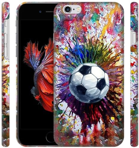 GlamCase for iPhone 6 / 6S, iPhone 6 / 6S Case - Vintage Color Football (Soccer) Design Printed Slim Fit Cute Plastic Hard Snap on Protective Designer Back Phone Case/Cover for iPhone 6 / 6S.