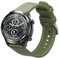 kwmobile Armband kompatibel mit Ticwatch Pro 3 / Pro 3 Lite / E3 Band - Aus Nylon und Silikon - Fitnesstracker Sportarmband Dunkelgrün - Innenmaße 14-22 cm