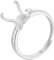 Beebeecraft 1 caja de 1 piezas de Anillos En Blanco de Plata de Ley Chapada En Rodio Ajustable con 4 garras para Hacer Joyas de Anillos de Cabujón Irregulares (Bandeja: 7x10.(157) in)
