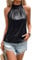 Zeagoo Damen Pailletten Tops Sparkle Trägershirt Ärmelloses Paillettenverzierung Neckholder Party Club Tank-Tops Shirt Cocktail Vest Shirt Für Frauen Schwarz L