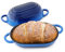 Enameled Cast Iron Bread Oven (Blue), Non-Stick Single Loaf Cast Iron Bread Pan with Lid, Easy Homemade Sourdough Dutch Oven with Lid, Oven-Safe Artisan Bread Baking Pan, Cast Iron Loaf Pan with Lid