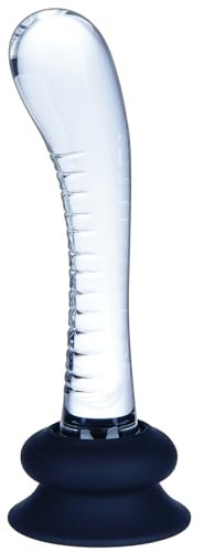 7.5 Small Glass Realistic Dildo,Cute Anal Butt Plug Adult Sex Toy with Silicone Suction Cup Base,Clitoris G-Spot Prostate Massage Dildo for Beginner and Couples Pleasure
