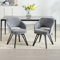 chairus Lot de 2 Chaises de Salle à Manger en Chenille Chaise Pivotante pour Bureau Fauteuil Salon avec Pieds en Métal, Gris