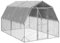 vidaXL Hühnerstall mit Dach 2,5x4x2,25 m Verzinkter Stahl, Freilaufgehege, Tierlaufstall, Hühnerhaus, Freigehege, Kleintierstall, Geflügelstall