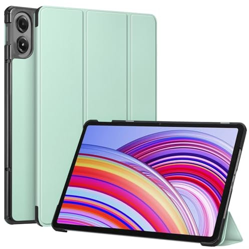 Fintie Hülle für Xiaomi Redmi Pad Pro 12.1 Zoll 2024 - Ultra Schlank Superleicht Kunstleder Schutzhülle Cover mit Auto Schlaf/Wach Funktion, Mint