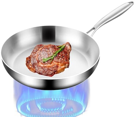 Poêle à frire anti-adhésive en acier inoxydable avec poignée - Ne colle pas - Ne colle pas - Omelette PAN - Petite casserole de cuisine domestique - Ustensiles pour cuiseur à induction