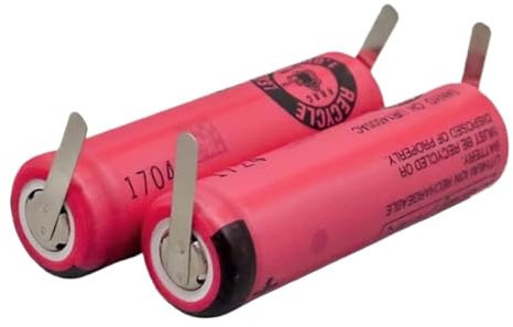 Wiederaufladbarer Lithium-Akku for Zahnbürsten, UR14500AC, 3,7 V, 740 mAh, Ersatz for die Reparatur der Zahnbürste, kompatibel mit Braun Oral(2psc)