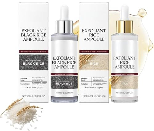 Peel Shot Glow Reis Ampulle Duo, Peel Shot Black Rice Duo, Black and White Rice Peeling, Reis Peeling für Gesicht, Für Alle Haut