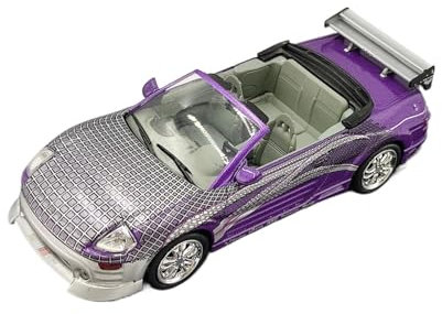 Mini Auto Spielzeug 1:43 Für Mitsubishi Eclipse Spyder GTS Druckguss-Legierung Automodell Cabrio Lila Fahrzeuganzeige Wohnkultur