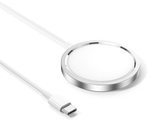 Muspyn 2025 Newest Wireless Magnetic Charger【MFi-Certified】 USB-C Charging Cable Wireless Fast Charging Dock Compatible with iPhone 16/15/14/13/12 Series/AirPods 3/2/Pro 2/Pro（Without Charging Plug