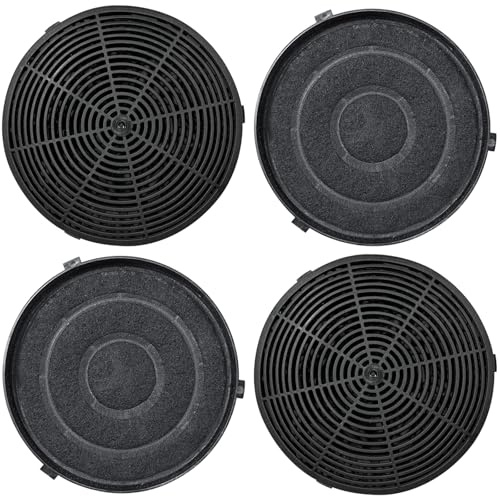 Lot de 4 filtres à charbon de rechange CBCF055 compatibles avec les hottes aspirantes CIARRA CB6765C CBSB6765C CBCB6765A CBCS6765A CBCS6931B CBCB6909A CBCS6909A CBCB5931B CBCB5931A CBCB5931C CBCB693
