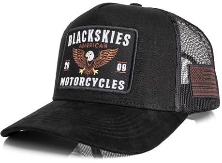 Blackskies® Trucker Baseball Cap Kollektion | Herren Damen Premium Snapback Schirm Mütze Kappe Basecap - Männer Frauen Unisex Streetwear Outdoor Sommer Freizeit