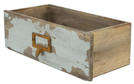 Decpero Schublade mit Innenfolie I 25x12.5x9 cm I Holzkiste zum Bepflanzen I Holzbox