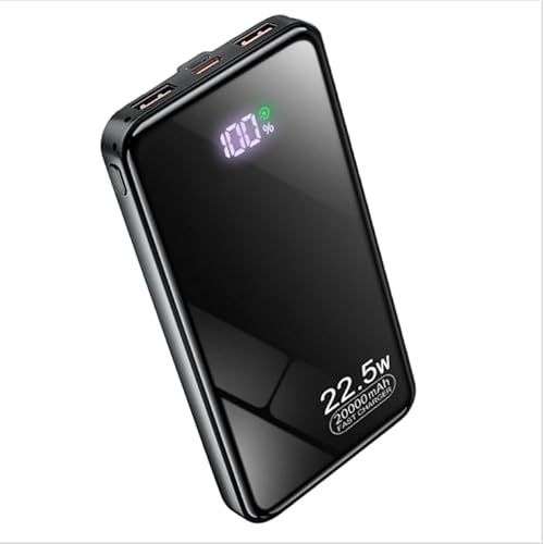 Power Bank 27000mAh, 22.5W PD 3.0 QC 4.0 Carga Rápida Banco de Energía USB C Entrada y Salida Teléfono Móvil Batería Externa con Linterna LED para Smartphone Tableta Plus02