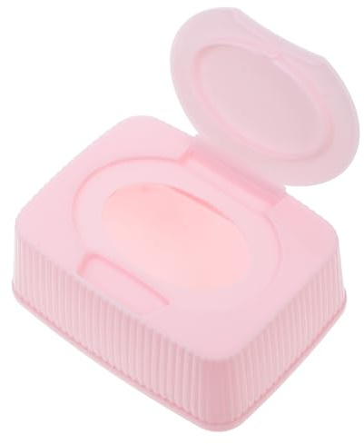 LIOOBO Boîte à Lingettes pour Bébé en Plastique Pp Rose, Design Rectangulaire Multifonctionnel et Anti-poussière, Maison Bureau
