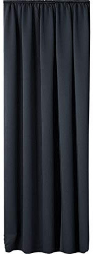 JEMIDI Vorhang Blickdicht 140x245cm - Gardine mit Kräuselband Universalband - 100% Polyester Schal lang für Wohnzimmer Schlafzimmer - grau