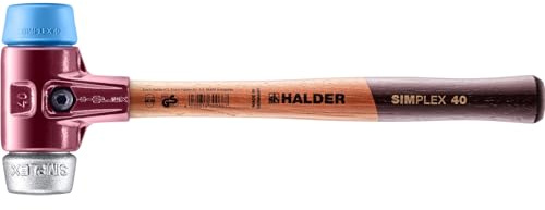 SIMPLEX-Schonhammer, TPE-soft/Weichmetall; mit Tempergussgehäuse und hochwertigem Holzstiel | D=40 mm | 3019.040