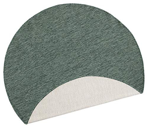 bougari In- & Outdoor Reversible Rug Miami Green Cream Round Diameter 140 cm
