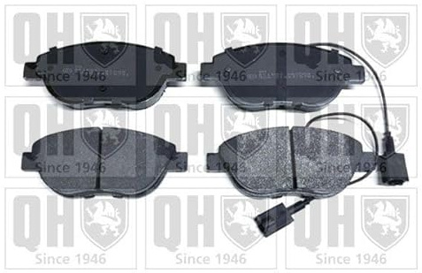 Quinton Hazell Brake Pad Set - 4 OEM Quality Direct Fit Replacement Brake Pads for Single Axle - Front - BP1853