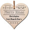 Personalised Handmade Christmas Hanging Wooden Heart Plaque Decoration Gift to wish someone special a merry xmas festive bauble