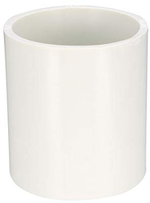 sourcing map 1pcs Manchon PVC 50mm raccord tuyau droite connecteur adaptateur couplage blanc