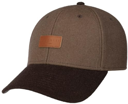 bugatti Classic Patch Cap Basecap Baseballcap Herrencap Wollcap Herren - mit Schirm, Klettverschluss, Klettverschluss Herbst-Winter Winter - One Size braun