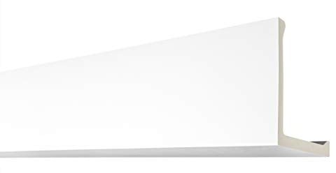 2 Meter Rohr- und Kabelabdeckleiste 150x150mm - PU glatt, weiß, stoßfest - AB170 Hexim Perfect - Eckleiste Stuckleiste Dekorleiste Stuckprofil Zierprofile
