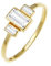 Elli Ring Verlobungsring mit zartem Topas Edelstein aus 375 Gelbgold