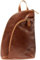 LECONI kleiner Rucksack bequemer Lederrucksack Shopping praktischer Freizeitrucksack City Stadt Damen aus Leder 24x33x8cm braun LE1032-buf