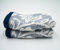 Lex's Linens Lot de 2 gants de toilette Jacquard Floral Bleu
