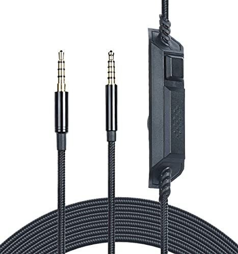 Yaowanguan Cable Cord for Logitech G433/G233/G Pro/G Pro X/G PRO X 2 Gaming Headsets,Replacement Inline Mute Volume Control Wire(2m/6.6 feet,3.5mm Black)