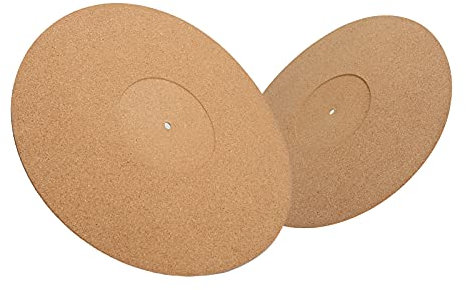 fasient1 LP Plattenspieler Slipmat Record Pad, Weichkork Antistatisches, Rutschfestes Turntable Record Pad Slipmat Mat Pad für 12 Zoll Schallplatte, Durchmesser 295 Mm