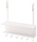 Yamazaki 5461 SMART Untertisch-Organizer für Kabel und Router, weiß, Stahl, minimalistisch, 40 x 11.5 x 43 cm