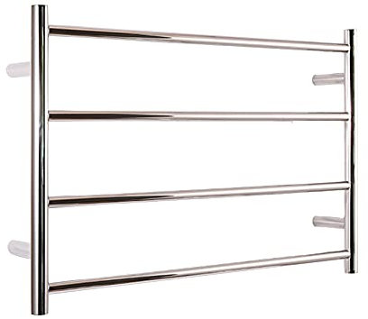 Radiatore Scaldasalviette Elettrico Bagno, Termoarredo Elettrico da 50 W con 4 Barre Tonde, Portasciugamani Riscaldato A Parete A Specchio in Acciaio Inossidabile 304, 500X800x120mm,Plug in