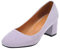 Scarpe da Ufficio Donna, Scarpe Tacco a Blocco Casuale Décolleté Tacco Medio Square Toe Viola Numero 39 EU
