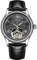 Aesop Mechanische Tourbillon-Uhren für Herren, echtes Tourbillon-Uhrwerk, mechanische Handaufzugs-Armbanduhr, analoges Saphirglas, wasserdicht, Business-Luxusuhr 7041 (Schwarz/Leder)