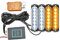 RIGIDON 4 in 1 Bianco Ambra 6 LED Lampada di Emergenza Strobo Barra Luminosa, Telecomando Senza Fili Polizia Luce, 12V 24V Luce Lampeggiante per Camion Auto Trattori Elevatori SUV 4x4 Veicolo