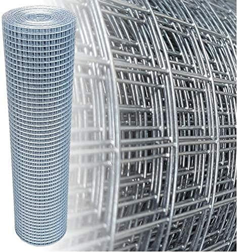 Garmix Rotolo di rete zincata per protezione uccelli/voliera/gabbia fori 19x19mm Diametro filo (50cm x 10m, 1,00mm)