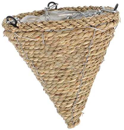 Cabilock 1 Stück Stroh Blumentopf Topf Pflanzer Innen Blumenvasen Dekorative Hängende Körbe Für Pflanzen Innen Hängende Blumenkorb Fenster Hängende Pflanzer Hyazinthe Pflanzer Hängende