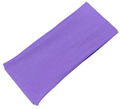 9 cm Wide Headbands Plain Stretchy Fabric Kylie Bandeau Hairband (Lilac)