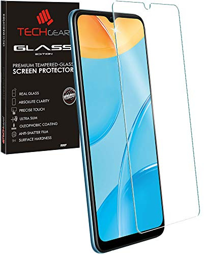 TECHGEAR GLASS Edition for Oppo A17 Tempered Glass Screen Protector Cover [2.5D Round Edge] [9H Hardness] [Crystal Clarity] [Scratch-Resistant] [No-Bubble]