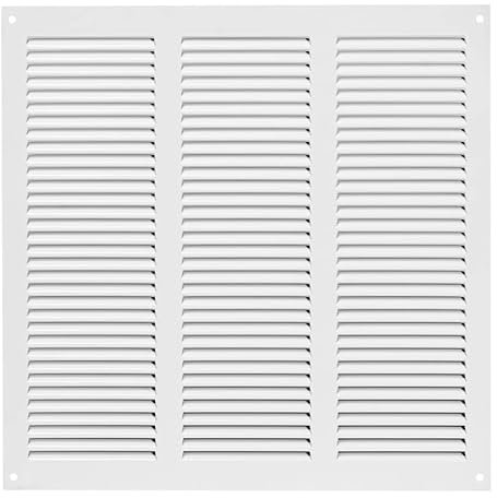 300x300mm Weiß Lüftungsgitter mit Insektenschutz - Metall Abluftgitter - Abluft Zuluft Gitter