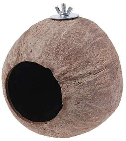 Hängende Kokosnuss Vogelhaus Natürliche Kokosfaser Für Muschel Vogelnest Kokosnuss Verstecken Spielzeug Für Hamster Vogelkäfig Zubehör Papageien Spielzeug Afrikanisch Grau Für Kleine Papageien Für