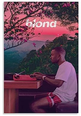 ELedvb Frank Ocean Sonnenuntergang Blond Kunst Leinwand Poster Dekorative Malerei Leinwand Wandposter und Kunstbild Druck Moderne Familie Schlafzimmer Dekor Poster 20 x 30 cm