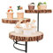 Soporte de madera para tartas de 3 niveles, soporte para tartas de boda, posavasos de madera para decoración del hogar, decoraciones de Navidad, decoración del hogar