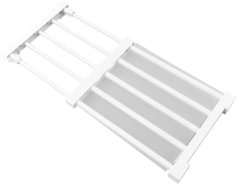 Ausziehbares Schrankregal Verstellbarer Regalboden Kleiderschrank Organizer | Erweiterbares Klemmregal ohne Bohren, Schrankablage für Kleidung Küche Bad und mehr Stauraum