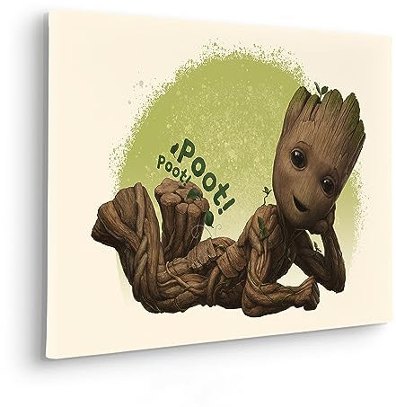 Komar Komar Keilrahmenbild - Groot Poot - Größe 60 x 40 cm - Kinderzimmerbild, Wandbild, Kinderzimmer