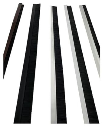 Türbodendichtung Hart PVC Standard 2er Set - Zugluftstopper für Türen in Weiß