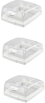 DOITOOL 3er-packung Schalter Wasserdichte Abdeckung Licht Steckdose Sicherheits-steckdosenabdeckung Auslassabdeckung Wetterfeste Steckdosenabdeckung Stk Draussen Kleinkind Steckerabdeckung