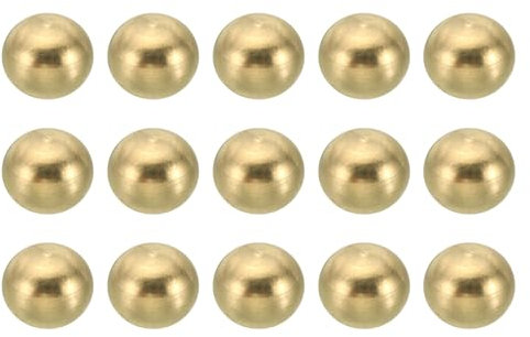PATIKIL M3x0.5 Filettatura Tappo Dadi Manopola 15 Pacco Ottone Sfera Lampada Decorazione Vite Tappi Dado Custodia Dado per Mobili Illuminazione o Fai da Te Progetto 6mm